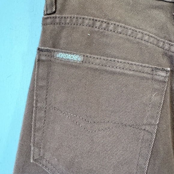 Vintage Jordache Maxi Skirt Brown Denim Patchwork Tapestry Bird 80s Womens Small - Picture 6 of 9